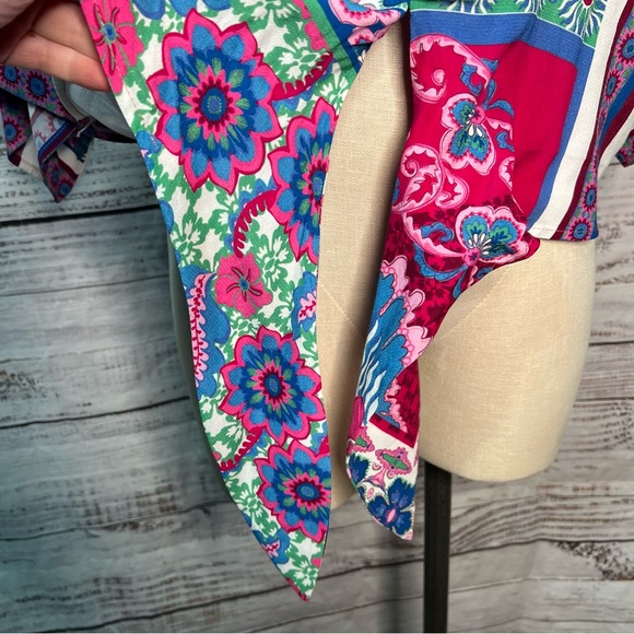 Fifteen Twenty Daria Blouse Print Medium Vibrant Floral Paisley Flowy Top - Picture 6 of 11